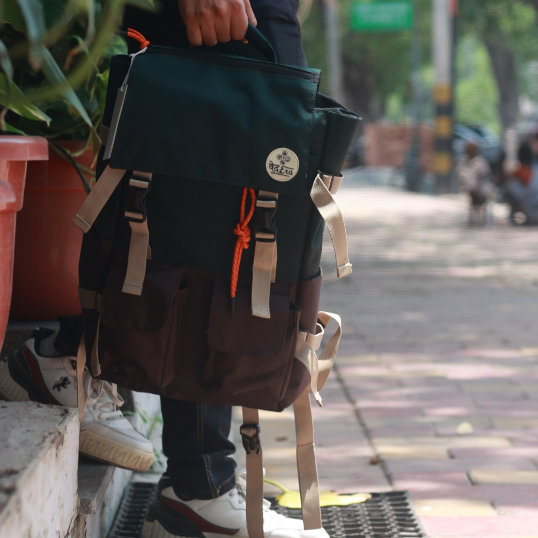 Military green bagpack