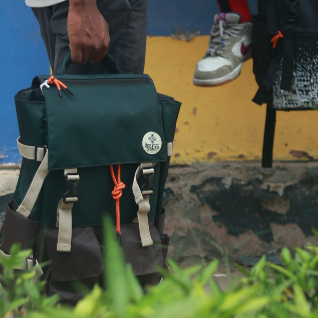 Military green bagpack